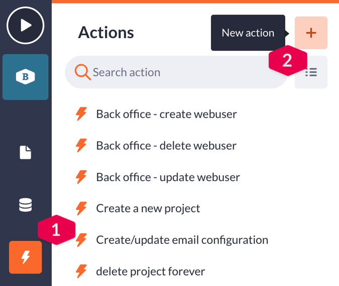 Building an action