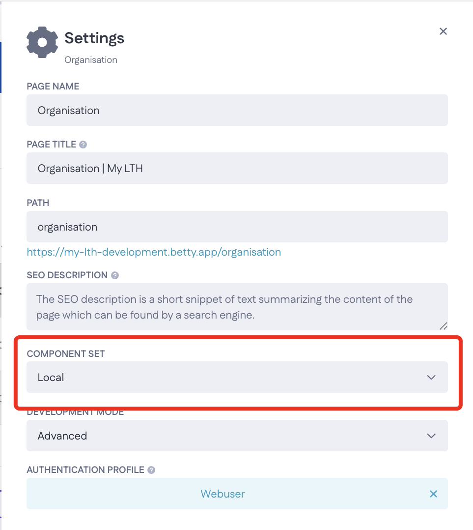 Creating a custom page component