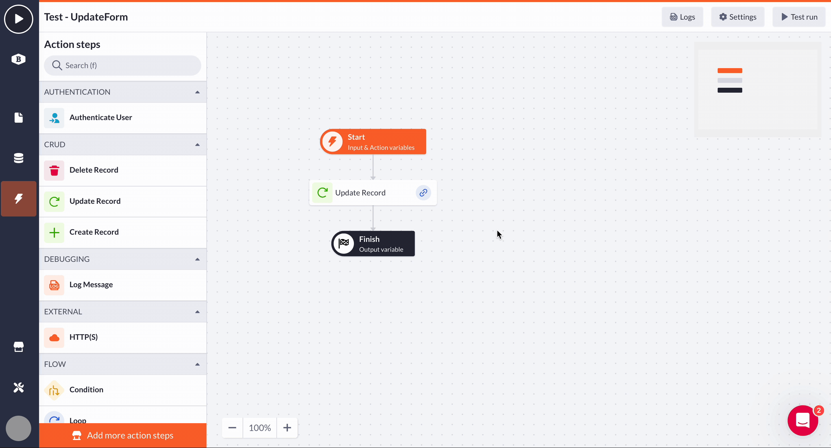 Processing large collections in actions