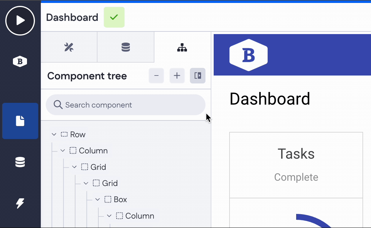 Working with the component tree