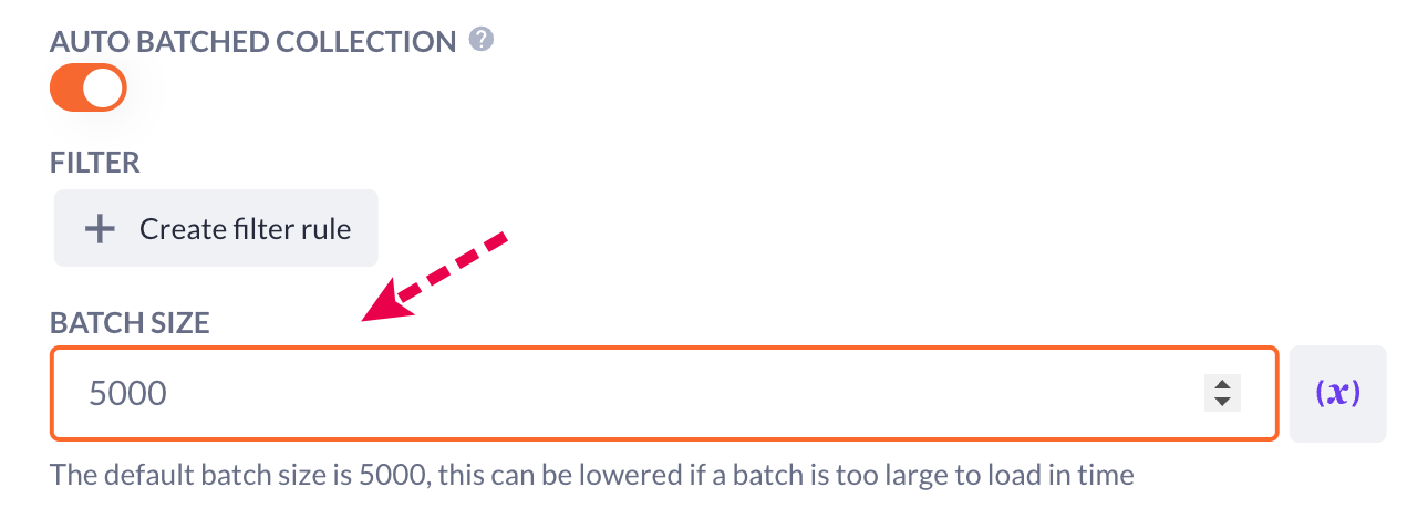 Processing large collections in actions
