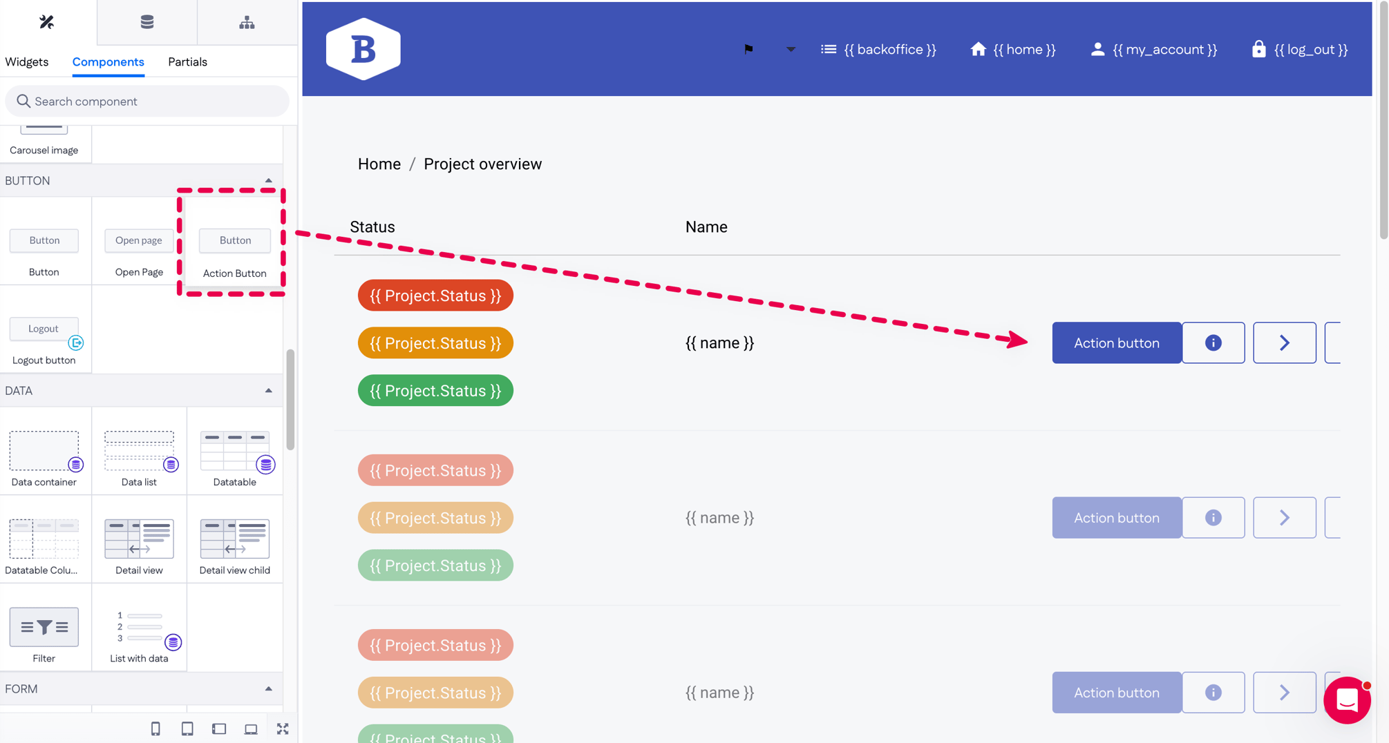 Creating Delete button