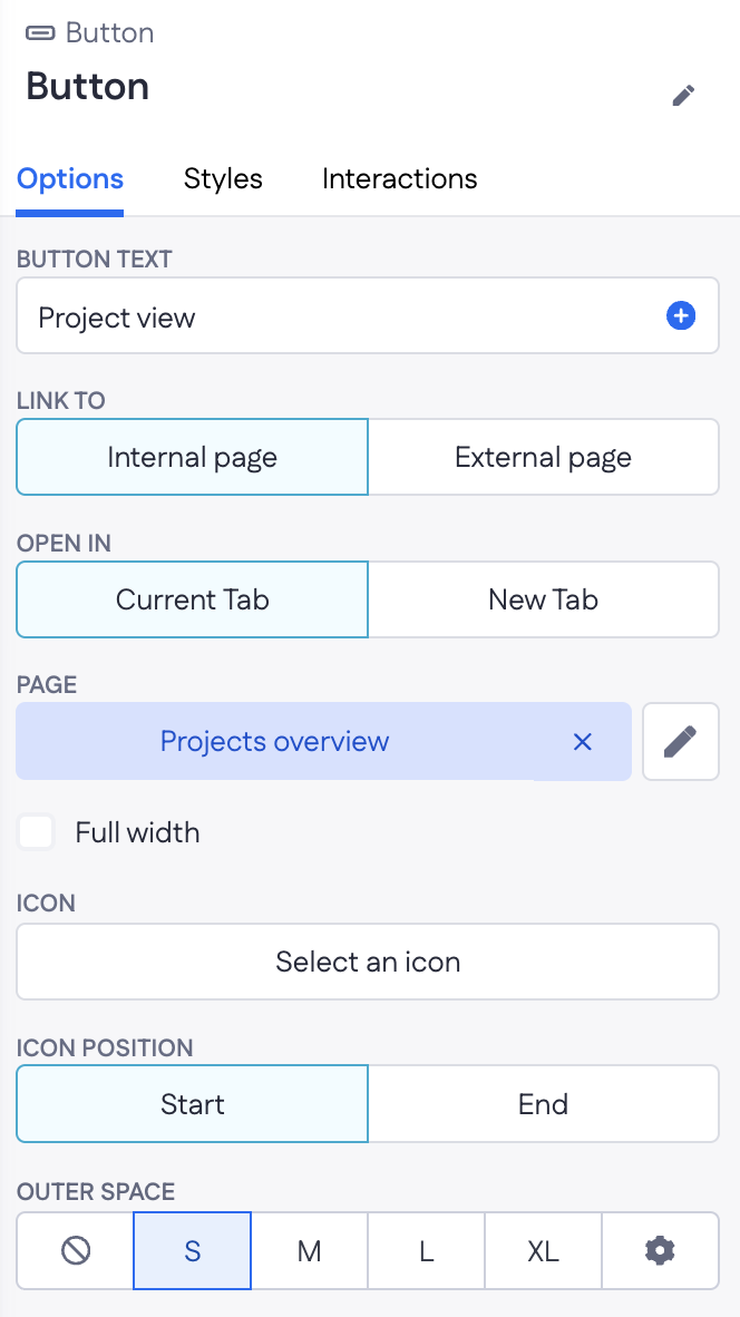 Component Buttom View Button components