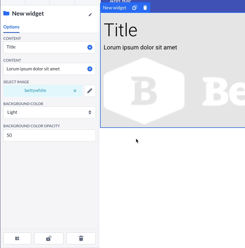Create a custom widget